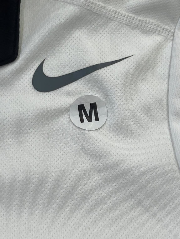 NIKE POLO SHIRT SPORTSWEAR WHITE BLACK MENS PRE OWNED L