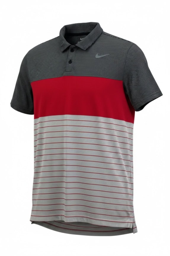 NIKE POLO SPORTSWEAR NERO ROSSO GRIGIO UOMO PRE OWNED M
