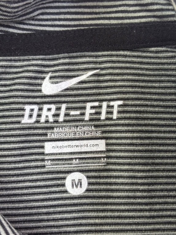 NIKE POLO SHIRT SPORTSWEAR BLACK RED GREY MENS PRE OWNED M