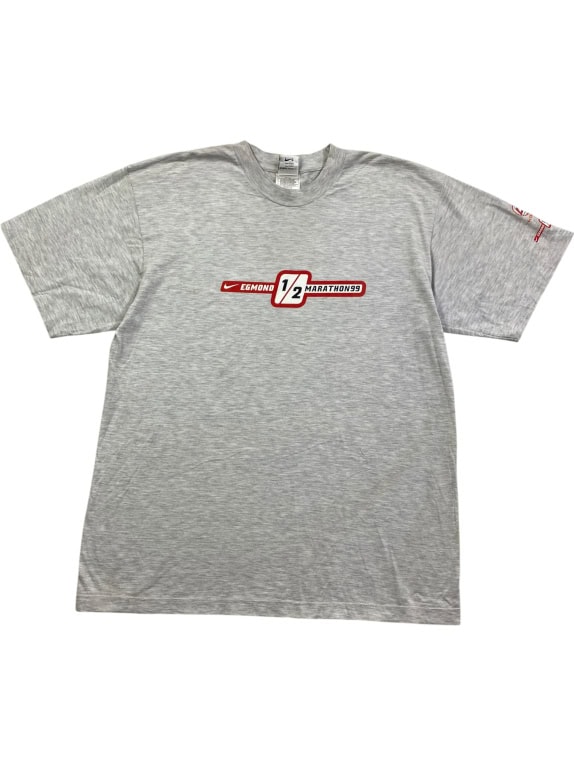 NIKE MAGLIETTA T-SHIRT VINTAGE EGMOND MARATHON 99 GRIGIA UOMO XL