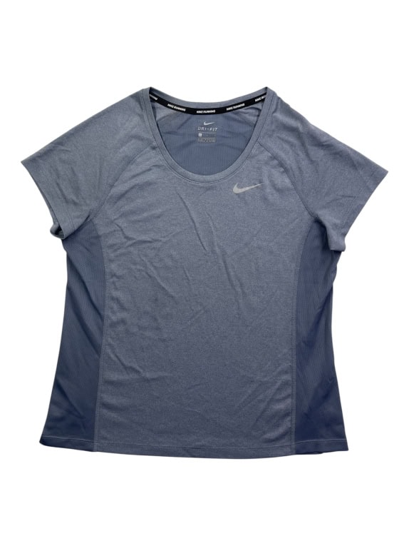 NIKE ΜΠΛΟΥΖΑΚΙ RUNNING DRI-FIT ΛΟΓΟΤΥΠΟ ΜΠΛΕ ΓΥΝΑΙΚΕΙΟ L
