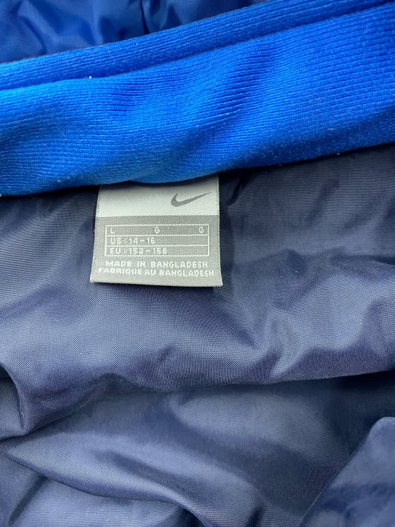 Nike Μπουφάν Outdoor Hooded Vintage Swoosh Logo Μπλε Ανδρικό L