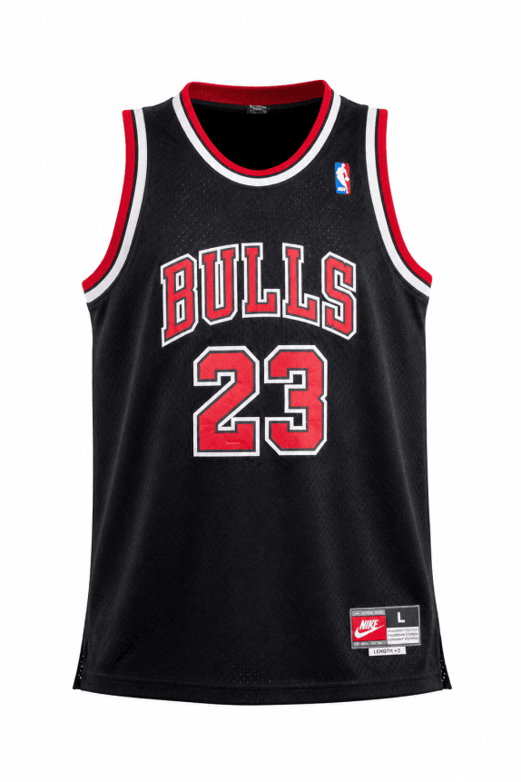 1990s NIKE ΜΠΟΥΣΙΚΑ ΤΖΕΡΣΕΪ BULLS ΜΑΥΡΟ ΑΝΤΡΙΚΟ PRE OWNED L