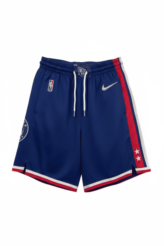 Nike NBA Brooklyn Nets Basketball Shorts Vintage Logos Blue Men’s S