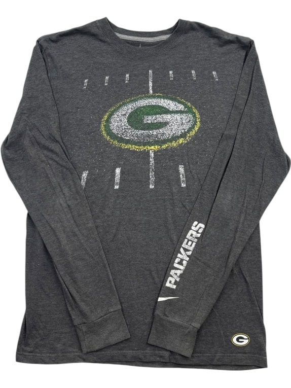 Nike NFL Green Bay Packers Maglietta a maniche lunghe Big Logo grigia UNISEX L