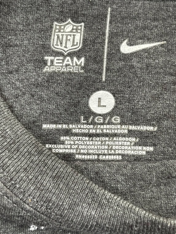 Nike NFL Green Bay Packers Maglietta a maniche lunghe Big Logo grigia UNISEX L
