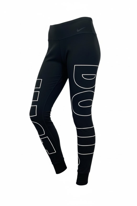NIKE Παντελόνι Φόρμας DRI-FIT JUST DO IT Logo Μαύρο Γυναικείο S