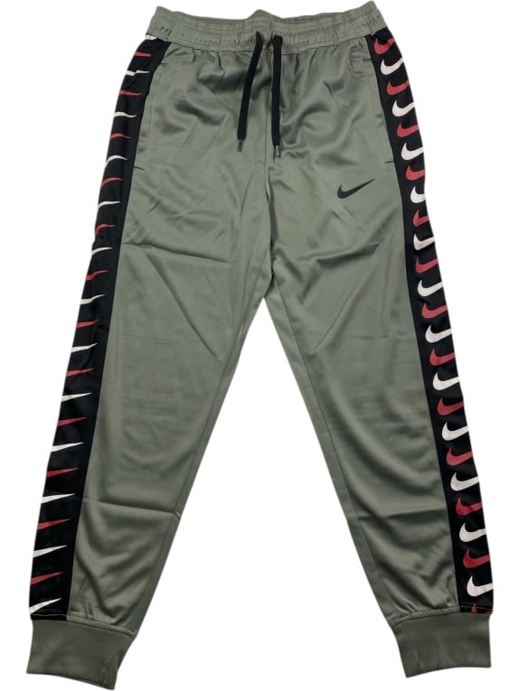 NIKE Παντελόνι Φόρμας Multi-Swoosh Logo Taping Khaki/Black Ανδρικό Small