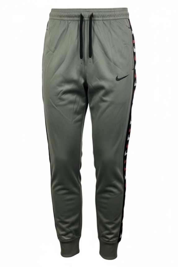 NIKE Παντελόνι Φόρμας Multi-Swoosh Logo Taping Khaki/Black Ανδρικό Small
