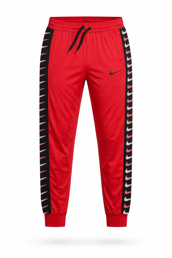 NIKE TRACK PANTS SPORTSWEAR RED MEN PRE OWNED L