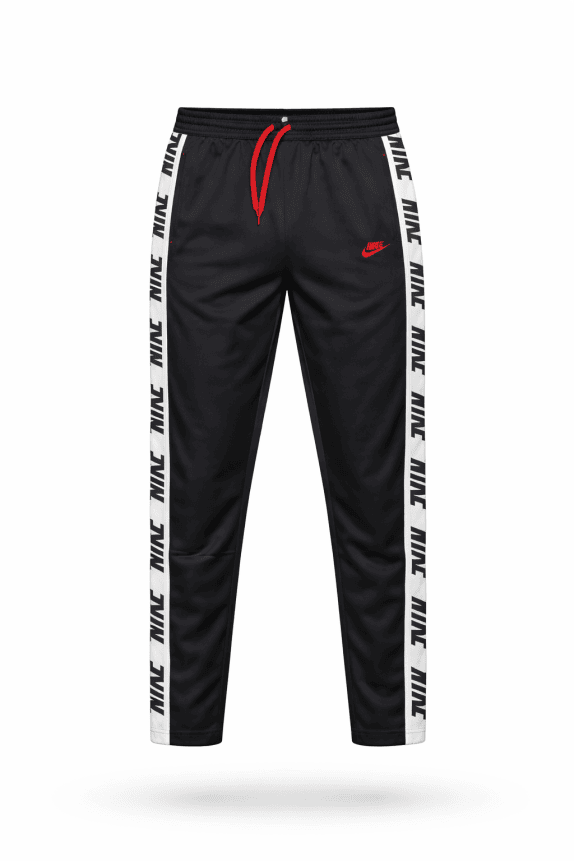 NIKE TRACK PANTS STREETWEAR BLACK MEN PRE OWNED 2XL