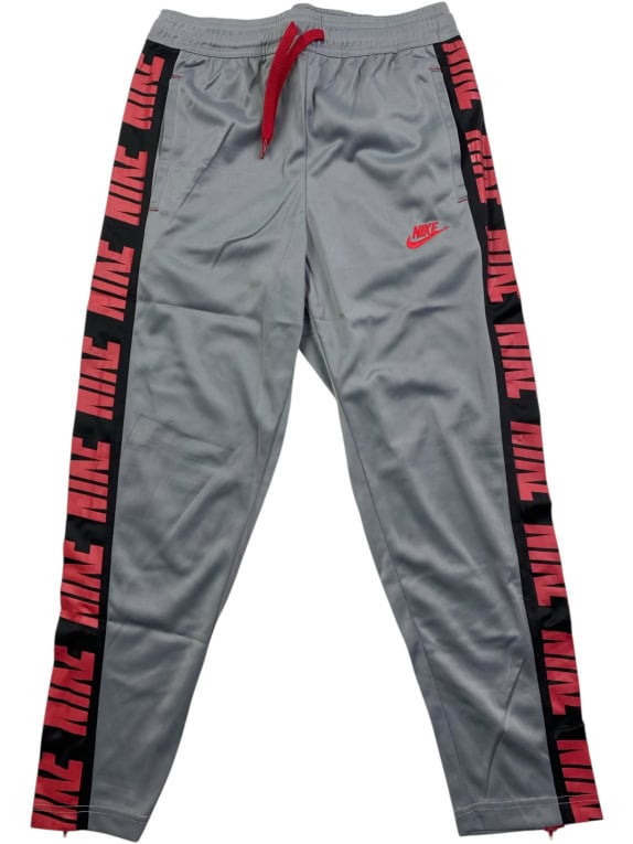 NIKE ΠΑΝΤΕΛΟΝΙ ΦΟΡΜΑΣ TRACK PANTS ΜΕ ΠΛΑΪΝΕΣ ΦΑΣΕΣ LOGO TAPE ΓΚΡΙ ΑΝΔΡΙΚΟ S