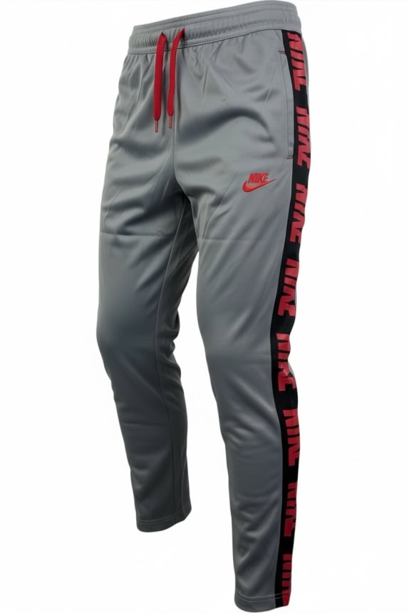 NIKE ΠΑΝΤΕΛΟΝΙ ΦΟΡΜΑΣ TRACK PANTS ΜΕ ΠΛΑΪΝΕΣ ΦΑΣΕΣ LOGO TAPE ΓΚΡΙ ΑΝΔΡΙΚΟ S