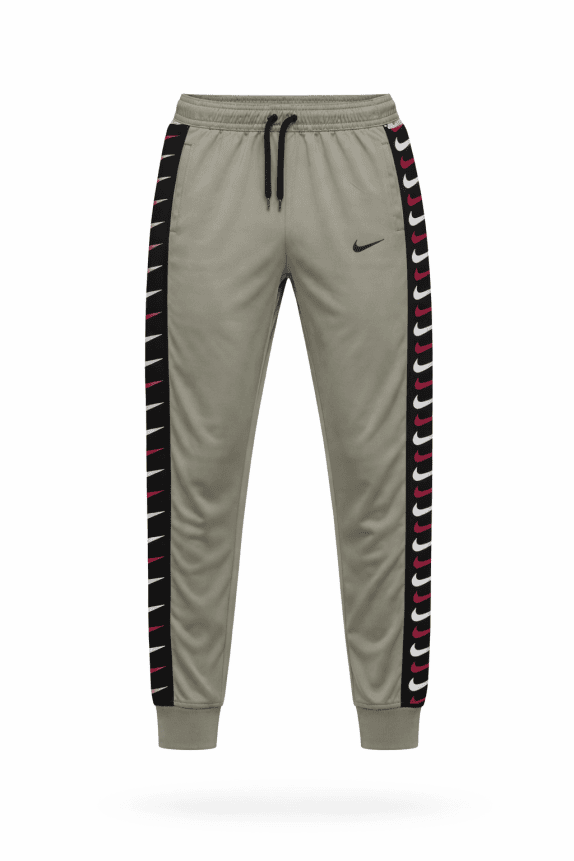 NIKE TRACK PANTS SPORTY BEIGE MEN PRE OWNED L