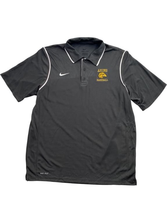 NIKE POLO DRI-FIT AKINS BASEBALL ΑΝΘΡΑΚΙ UNISEX L preowned