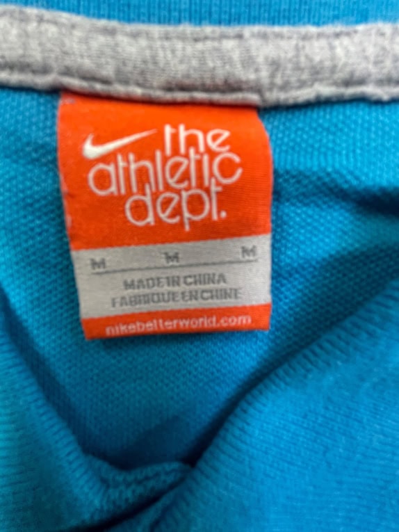 NIKE Polo Μπλούζα Athletic Dept Logo Τυρκουάζ Ανδρική M