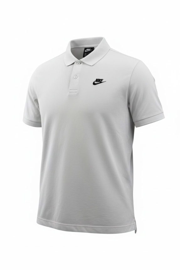 Nike Polo T-Shirt Λευκό Minimal Logo UNISEX M