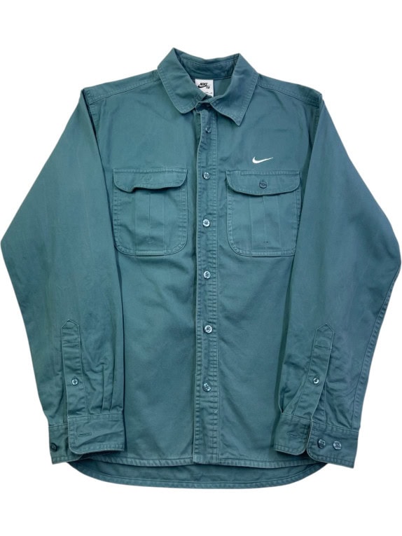 NIKE ΠΟΥΚΑΜΙΣΟ OVERSHIRT STREETWEAR ΠΡΑΣΙΝΟ ΑΝΤΡΙΚΟ PRE OWNED XS