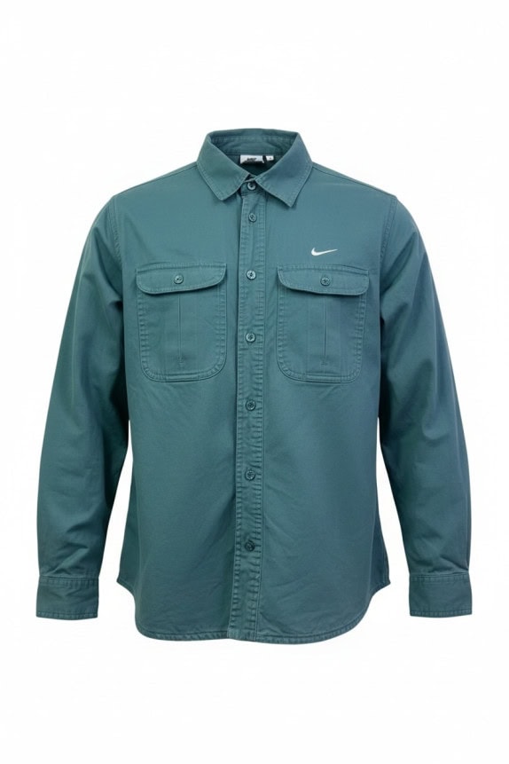NIKE OVERSHIRT STREETWEAR GREEN MEN PRE OWNED XS
