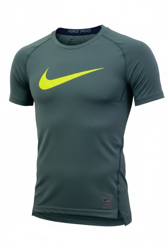 NIKE PRO ATHLETIC T SHIRT MINIMAL GREY MENS PRE OWNED XS