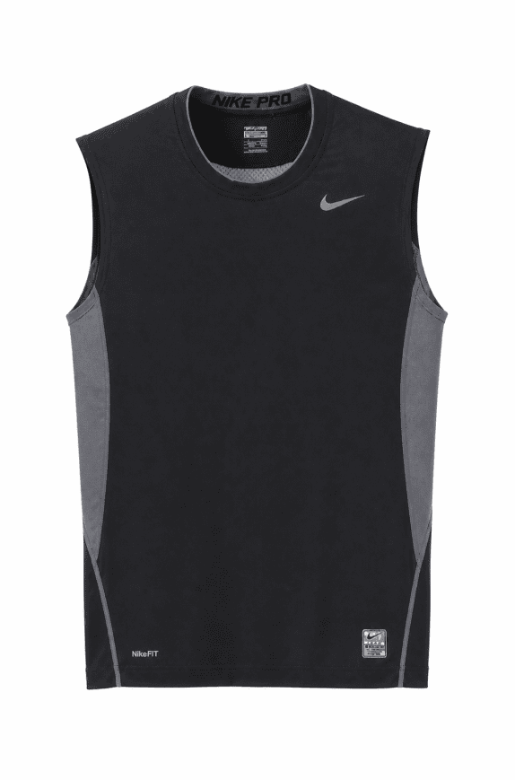 NIKE PRO MINIMAL SLEEVELESS TOP BLACK MEN PRE OWNED L
