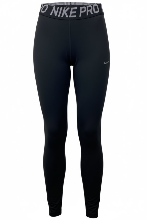 Nike Pro Dri-FIT Leggings sportivi con logo neri da donna XS
