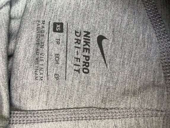 Nike Pro leggings sportivi Dri-FIT con logo grigi da donna XS