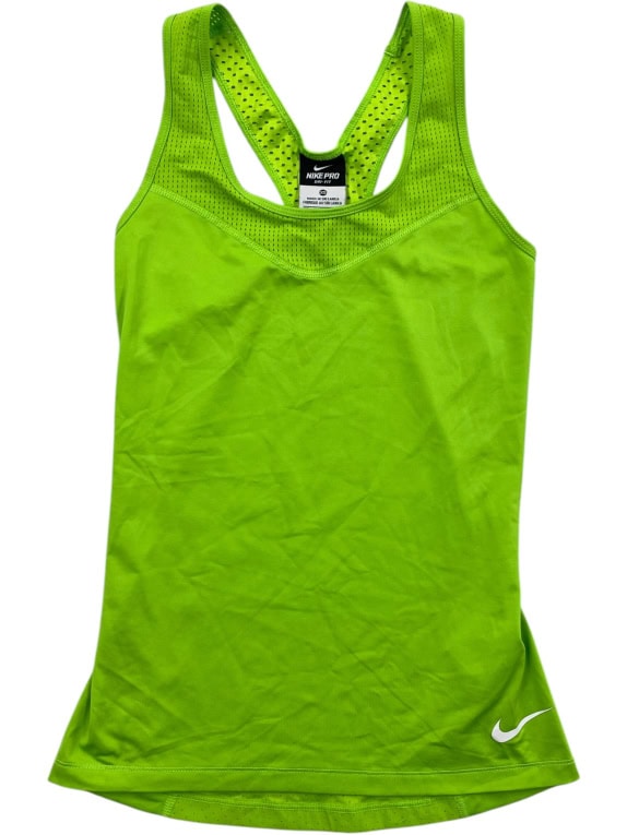 NIKE PRO CANOTTA DRI-FIT SWOOSH VERDE DONNA XS