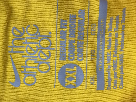 NIKE T SHIRT SMANICATA GRAPHIC YELLOW UOMO PRE OWNED 2XL