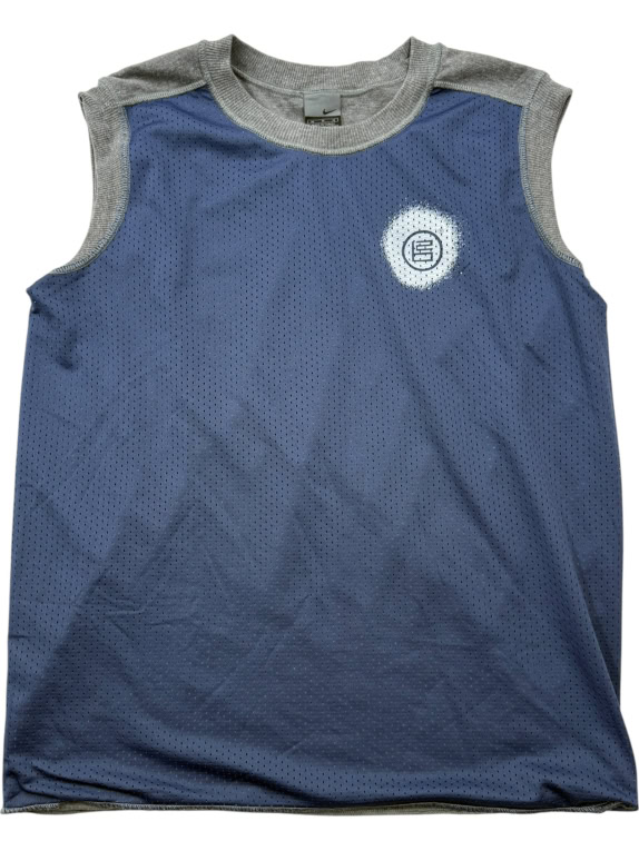 Nike Vintage Sleeveless Mesh T-Shirt Logo Blue Grey Men’s M
