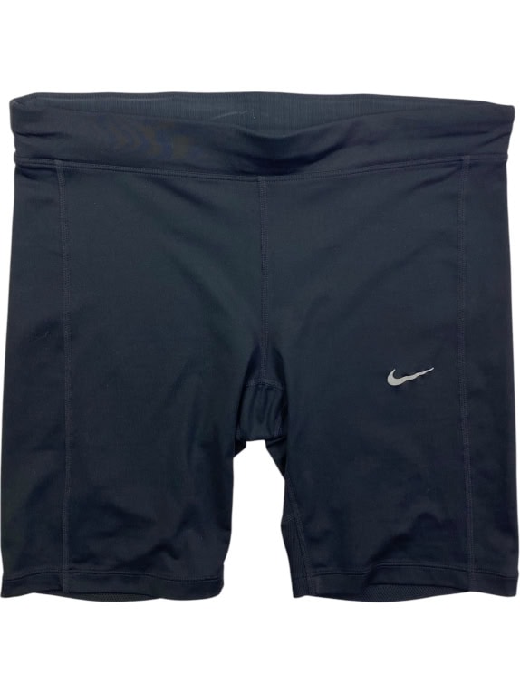 NIKE DRI-FIT RUNNING SHORTS SWOOSH LOGO BLACK WOMEN M