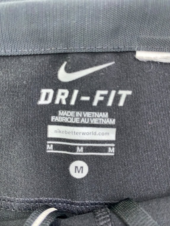 NIKE DRI-FIT RUNNING SHORTS SWOOSH LOGO BLACK WOMEN M