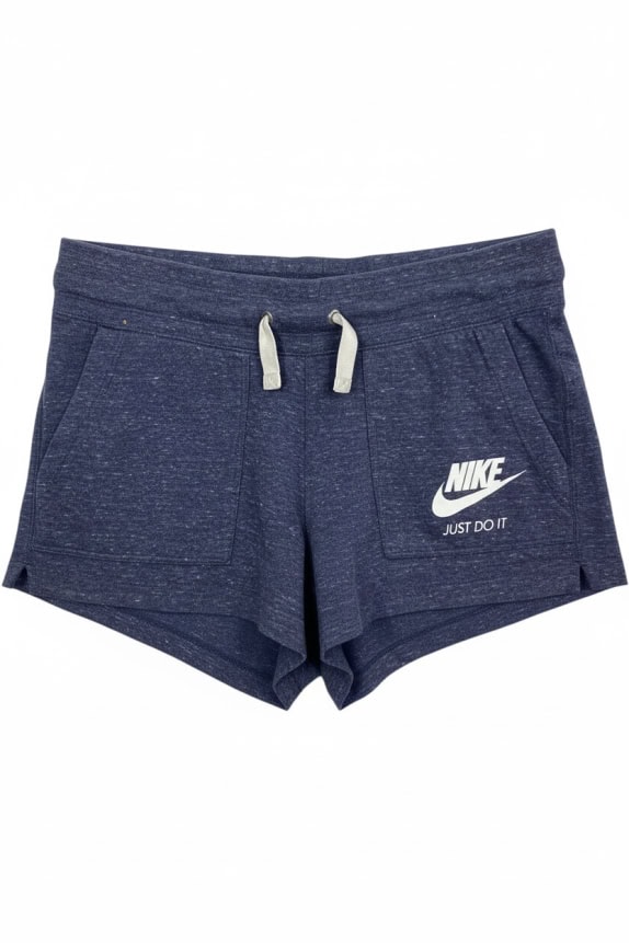 NIKE JERSEY SHORTS LOGO BLUE MELANGE WOMEN'S S