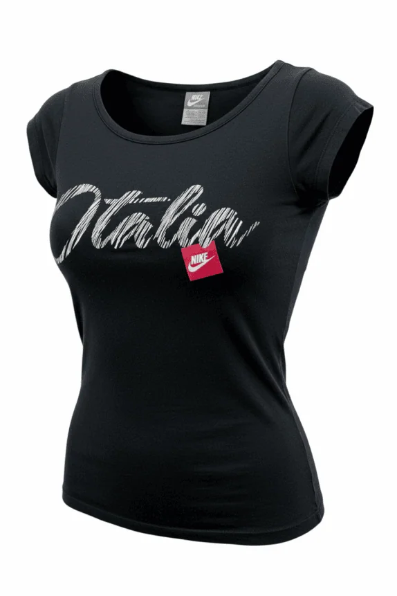 NIKE Sportswear T-Shirt Casual Logo Μαύρο Γυναικείο S
