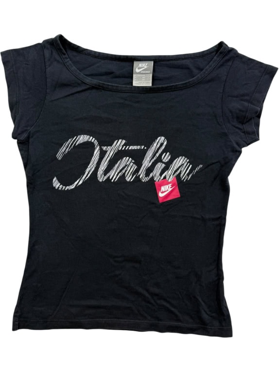 NIKE Sportswear T-Shirt Casual Logo Μαύρο Γυναικείο S
