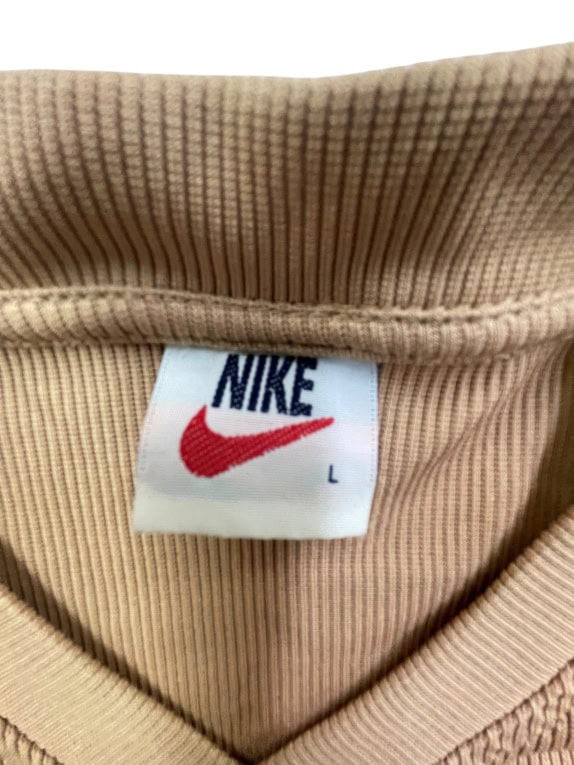 NIKE T-SHIRT 90s SMALL LOGO ΚΑΦΕ UNISEX L