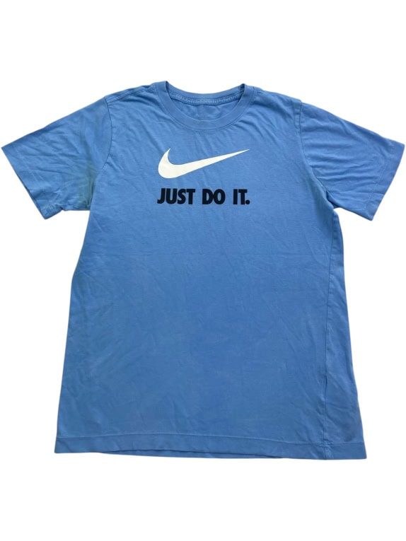 NIKE T-SHIRT ATHLETIC LOGO PRINT "JUST DO IT" ΣΙΕΛ UNISEX M
