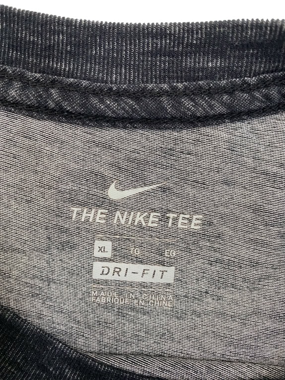 Nike T-Shirt Dri-Fit Big Logo Γκρι Unisex XL