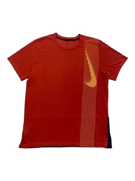 NIKE T-SHIRT DRI-FIT SWOOSH GRAPHIC TERRACOTTA UOMO XL