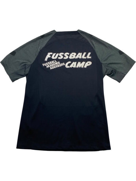 NIKE T-SHIRT CALCIO CAMP LOGO BICOLORE NERO GRIGIO UOMO M