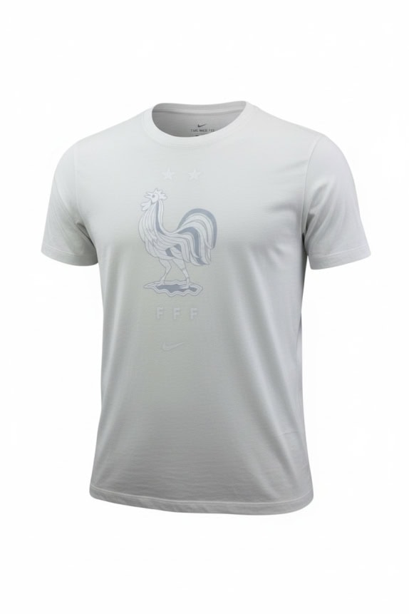 NIKE T-shirt Γαλλία FFF Κόκορας Άσπρο Ανδρικό XL