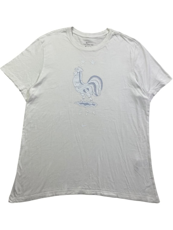 NIKE France FFF Rooster T-shirt White Men's XL