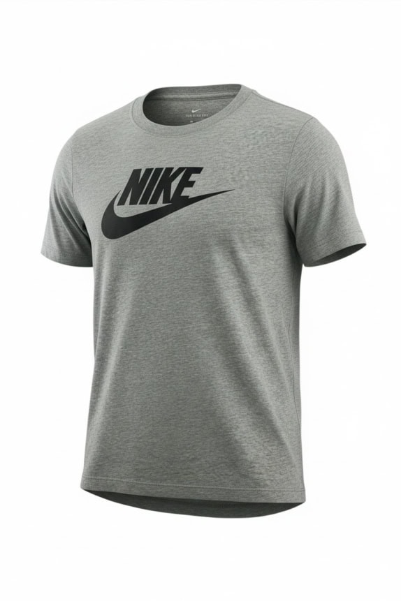 Nike T-Shirt Γκρι Logo Κοντομάνικο Ανδρικό M
