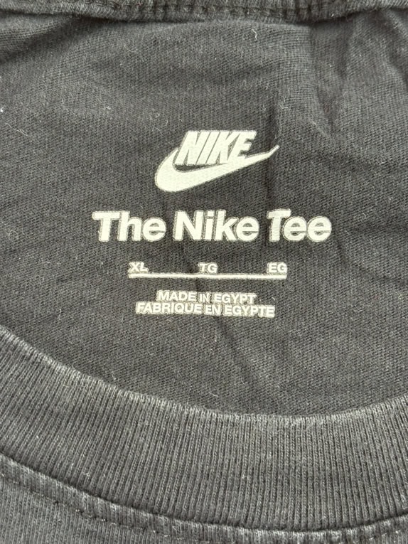 NIKE T-SHIRT GRAPHIC AIR SPACE PRINT BLACK UNISEX XL
