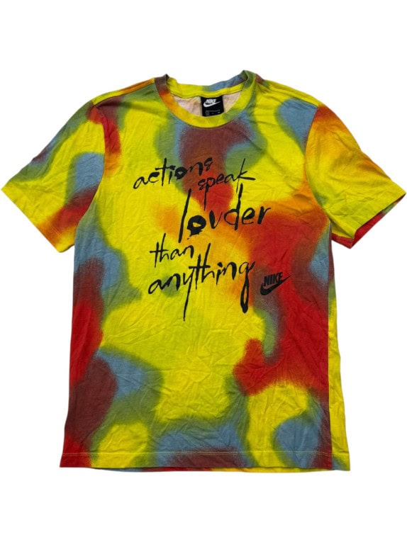 NIKE T SHIRT GRAPHIC MULTICOLOR MEN PRE OWNED S