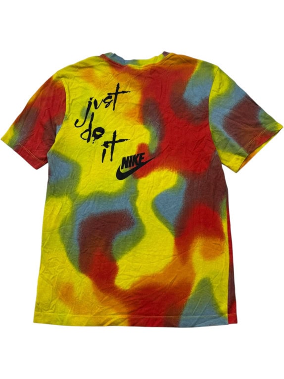 NIKE T SHIRT GRAPHIC MULTICOLOR MEN PRE OWNED S
