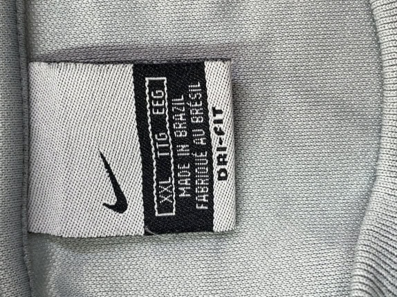 1990s NIKE T SHIRT MINIMAL GRIGIO UOMO PRE OWNED XXL
