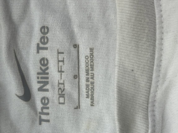 NIKE T SHIRT MINIMAL WHITE MENS PRE OWNED L