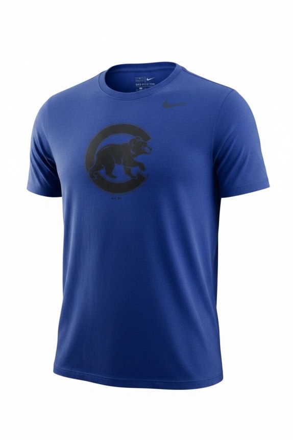 NIKE T-SHIRT MLB CHICAGO CUBS LOGO ΜΠΛΕ UNISEX L