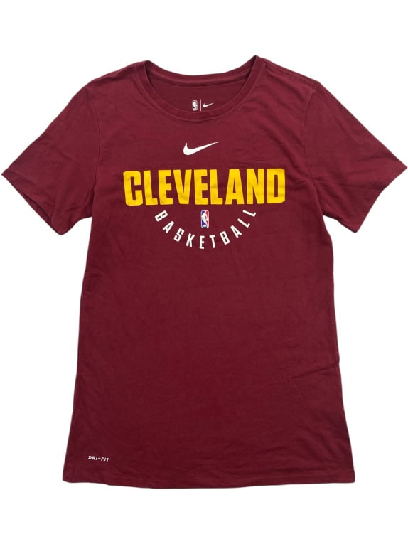 NIKE T-Shirt NBA Cleveland Basketball Dri-FIT Logo Borgogna UNISEX M